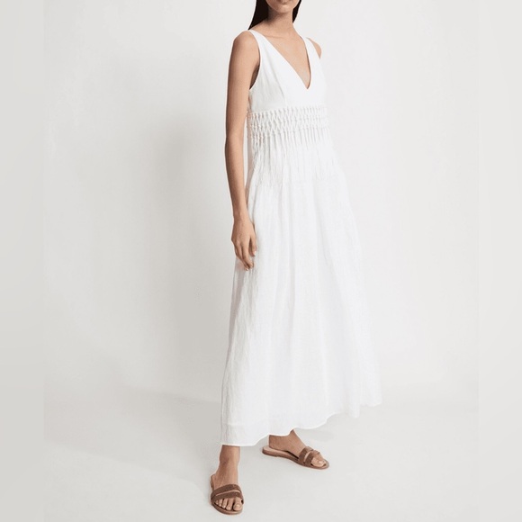 Fabiana Filippi linen dress with fringes size 14/L - Picture 2 of 16